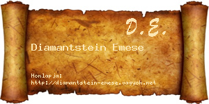 Diamantstein Emese névjegykártya