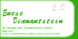 emese diamantstein business card